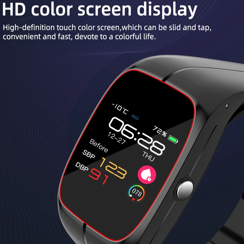 Blood Oxygen Blood Pressure Body Temperature Heart Rate Monitor Smartwatch Men Waterproof Sleep Sport Health Smart Watches Women