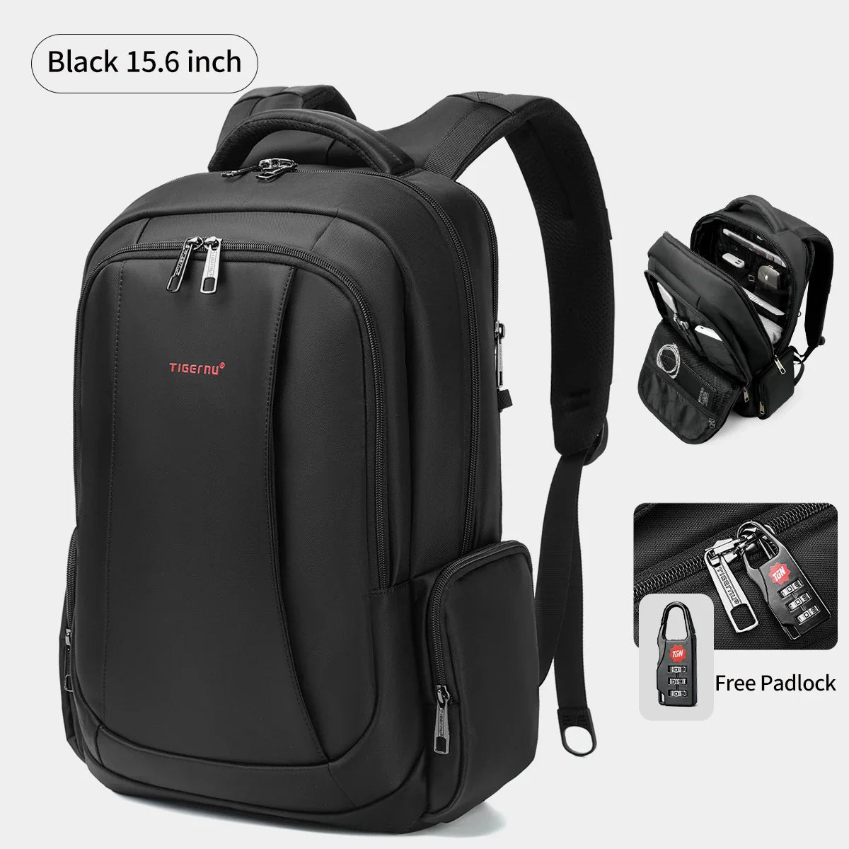 Tigernu Waterproof Nylon Backpack Female Men's Backpack For 15.6 Laptop Notebook Bag Mochilas School Backpacks Bag Male Knapsack