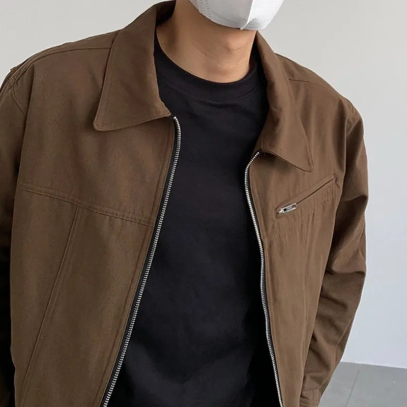 Washed-out Vintage Jacket Spring and Autumn Vintage Coat Men's New High Street