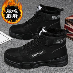 Winter Men's Boots Waterproof Warm Fur Snow Boots Men's Outdoor Work Casual Shoes