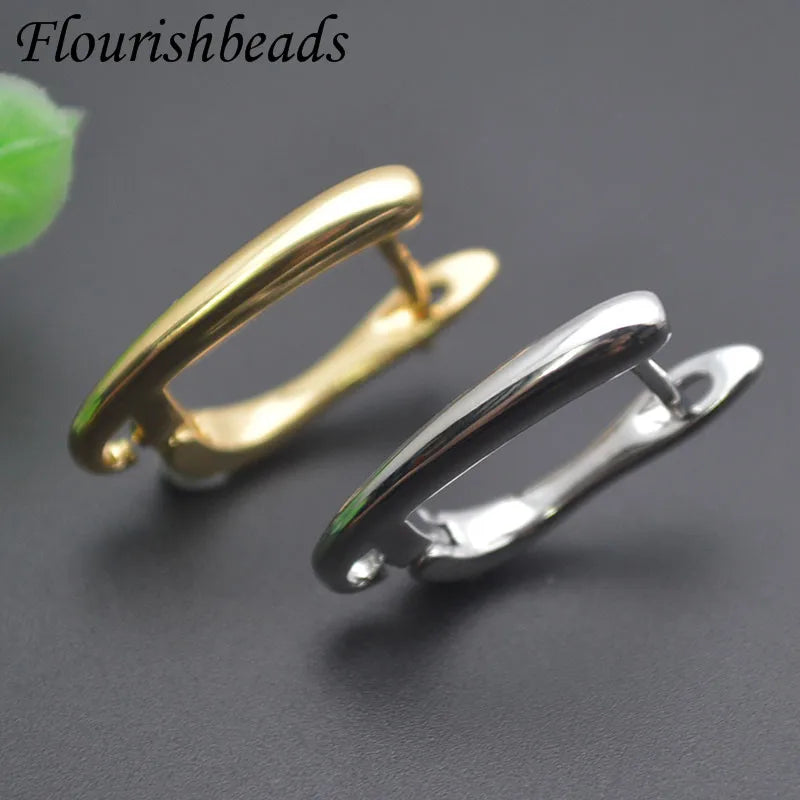 18k Gold Color Anti Fading Smooth Earring Hooks Shvenzy for Women DIY Wedding Christmas Earrings Jewelry Accessories 30pcs/lot