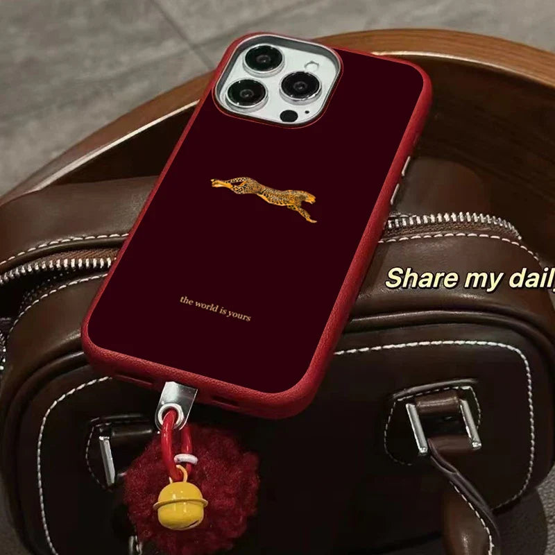 Fashion Leopard Litchi texture Case For iPhone 17 16 11 13 12 14 15 Pro Max XS X XR 7 8 Plus 16E 16 17 Pro Business Style Cover