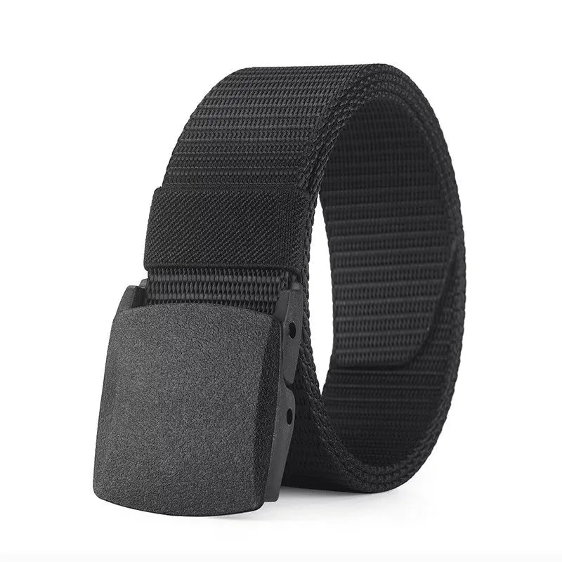 Nylon Belt Automatic Buckle Outdoor Sports Multifunctional Tactical Canvas Belts Light Comfortable Non-metal Belt For Men Women
