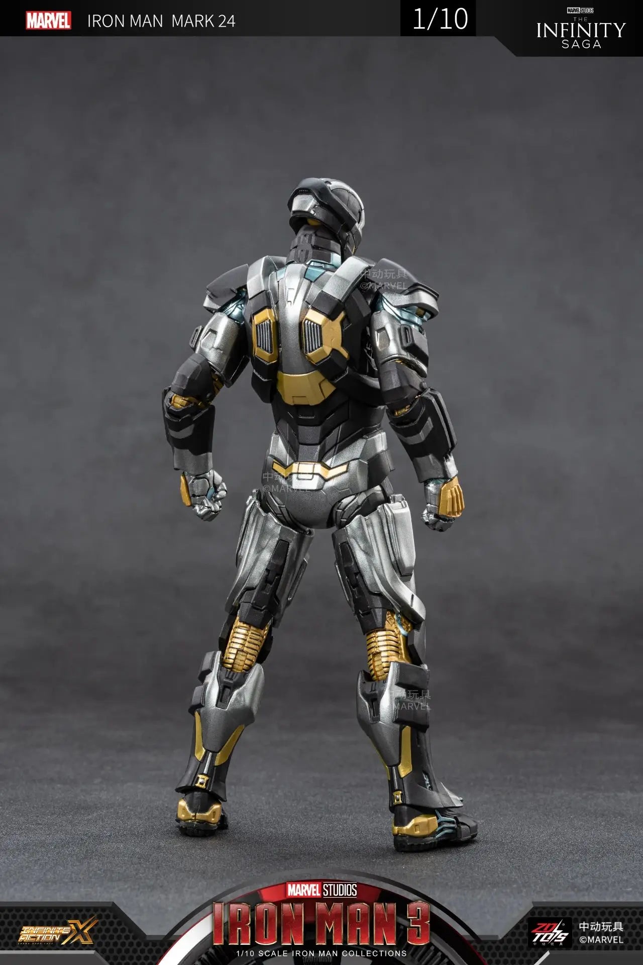 ZD Toys Iron Man MK35 Red Snapper Action Figure Iron Man Mk41 Mk47 Tank MK24 MK22 1/10 Scale Iron Man Collections Gift