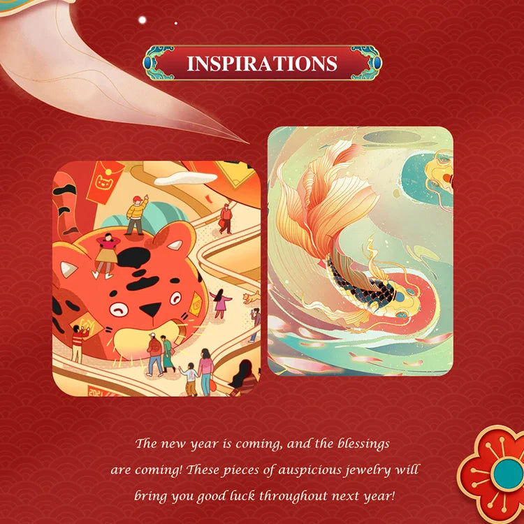 BAMOER Guardian Lucky Fish Rope Chain Bracelet Earrings Ring for Couple 925 Sterling Silver Enamel Jewelry Friendship Fashi