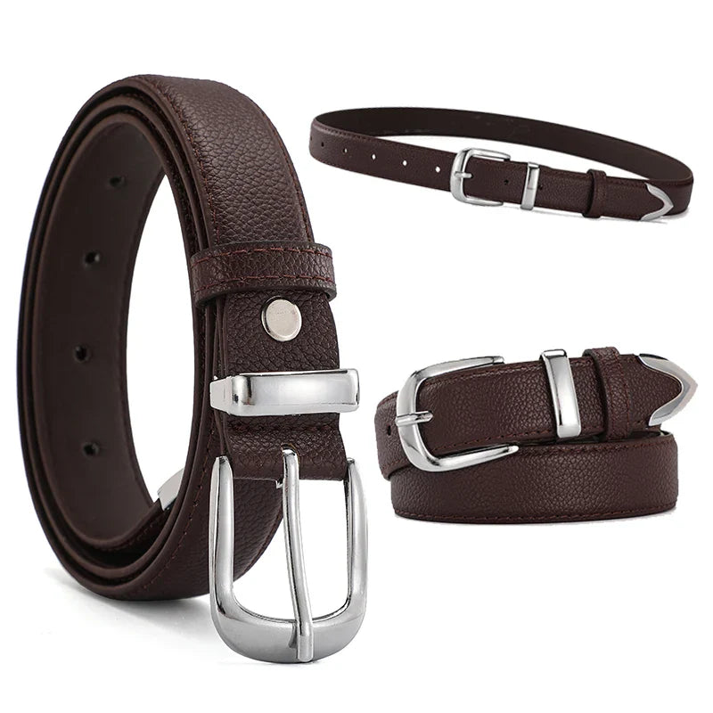 Women Leather Belts High Quality Fashion Best Matching Dress Jeans Belts for Lady Women's Dress Luxury Designer Brand LB2146
