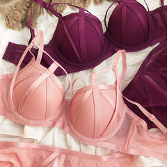Underwear Set Hollow Push Up Bra Set Women Classic Bandage