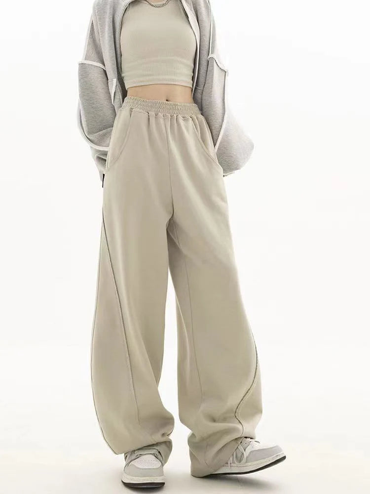 Jmprs Harajuku Women Streetwear Sweatpants High Waist Hip Hop Wide Leg Pants