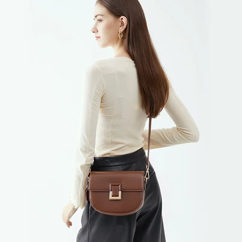 Women Genuine Leather Shoulder Bag Female Fashion Crossbody Bag Casual