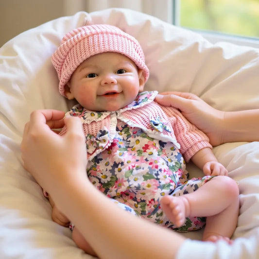 13Inch bebe reborn de silicona Full Body Silicone Open Mouth Vivienne Newborn Baby Doll for Birthday Gifts