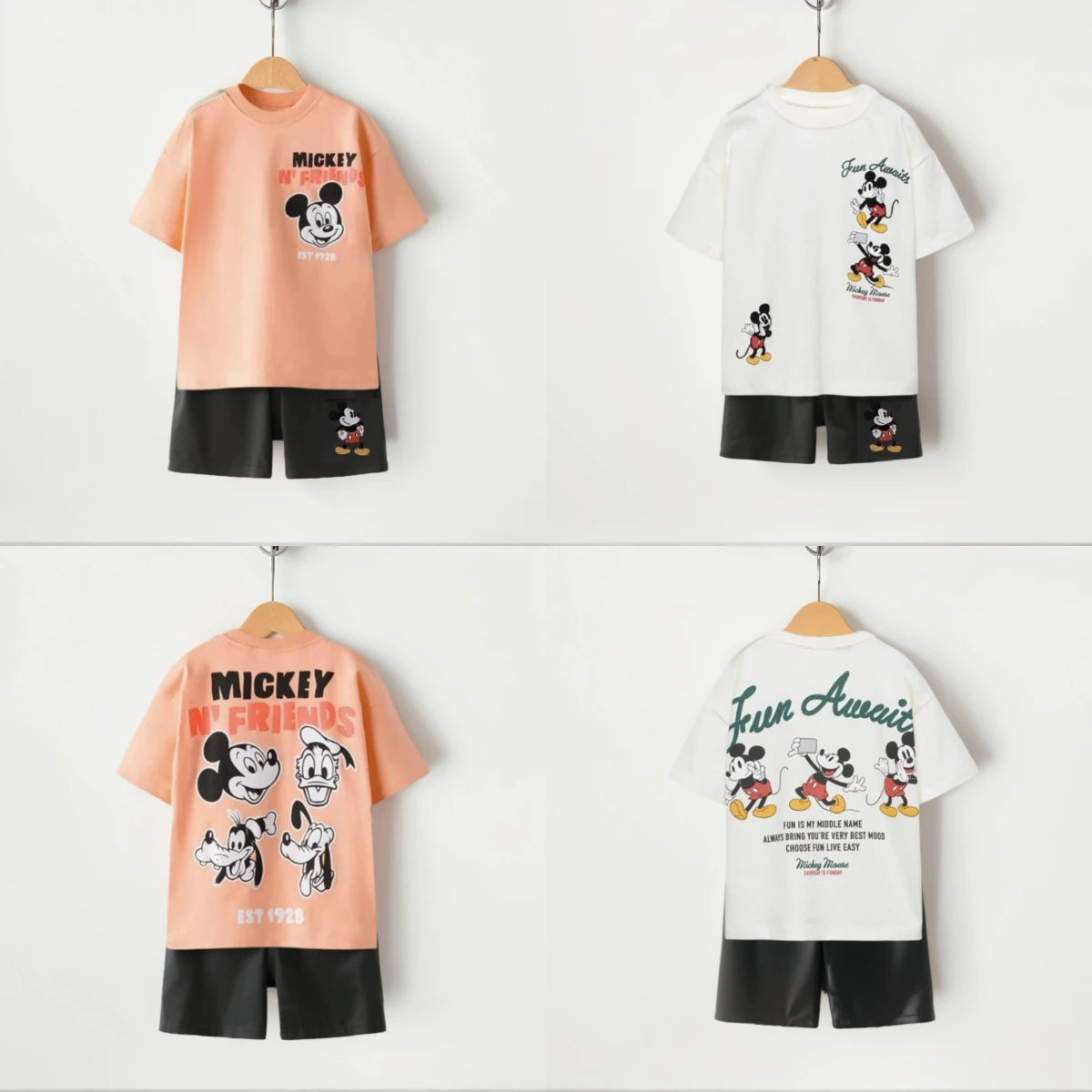 Disney Cool Boy Clothes Designer Za Tops Summer Boy Children Outfits Short Sleeved T-shirt Sport Clothing Children Suit For Boy