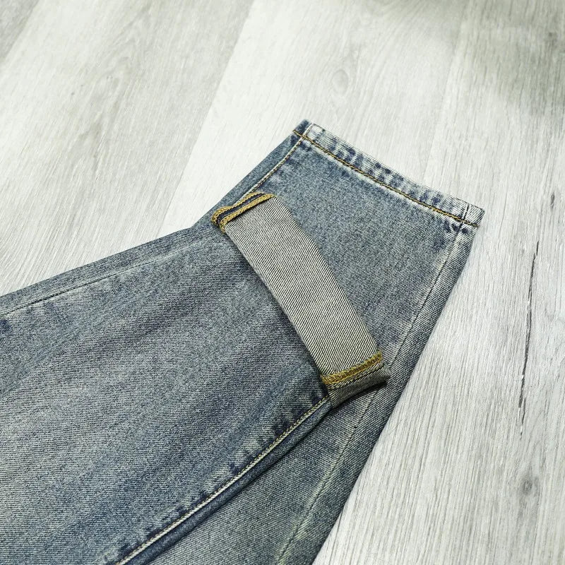 Ripped Distressed Jeans Men's Streetwear Patchwork Fashion Hole Hip-hop Baggy