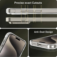 For iPhone 16 15 Pro Max Phone Case & Screen Glass For iPhone 16 15 14 13 Mini 12 11 Pro Transparent Case iPhone16 Plus Cover