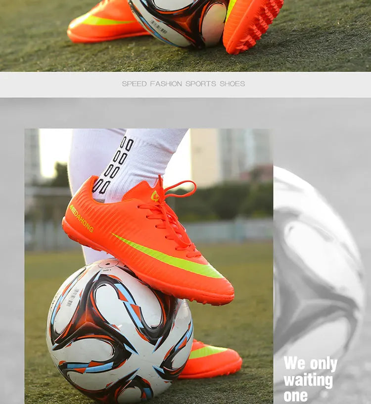 Men Soccer Shoes Cleats Society Children Boys Kids Autumn Casual Studded Boots