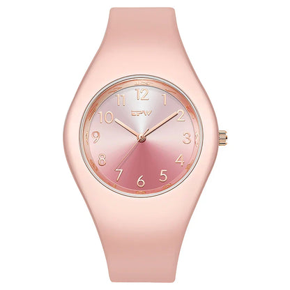 TPW Full Size 40mm Quartz Watch For Women Rubber Strap Skin Friendly Silicone watch