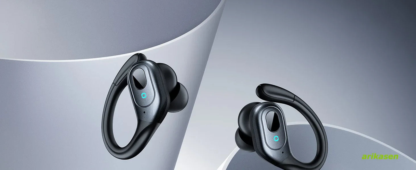 Bluetooth Headphones Wireless Earbuds 5.3 Sports Earbuds 75H Playtime IPX7 Waterproof LED Power Display Over Ear Buds Deep Bass
