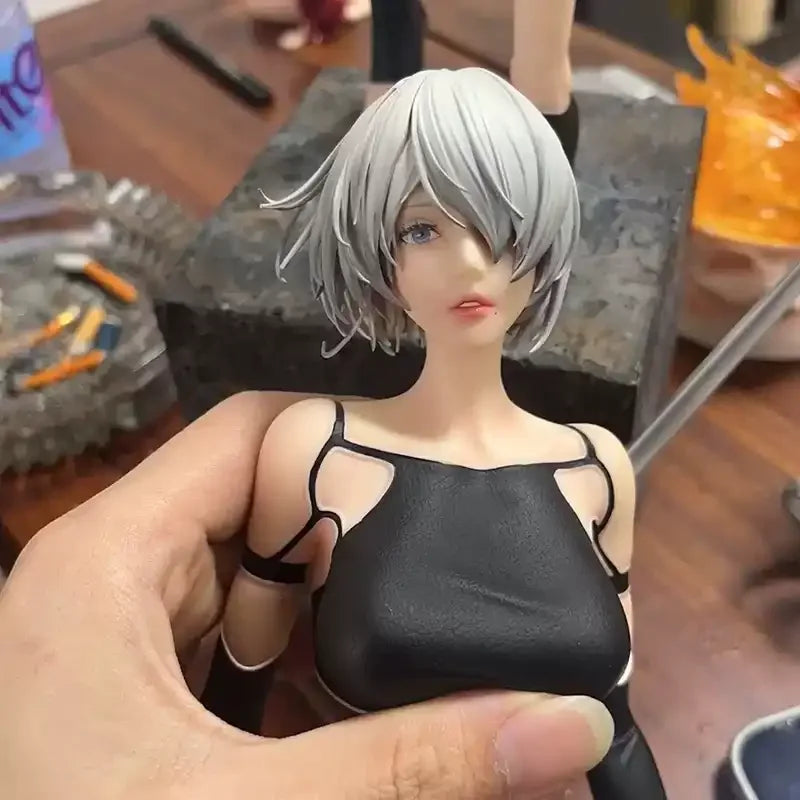 Nier Automata Anime Peripherals Otaku Collectibles A2 Battle Damaged Ver 2b Statues 50cm Garage Kits Replica Version Collectbles