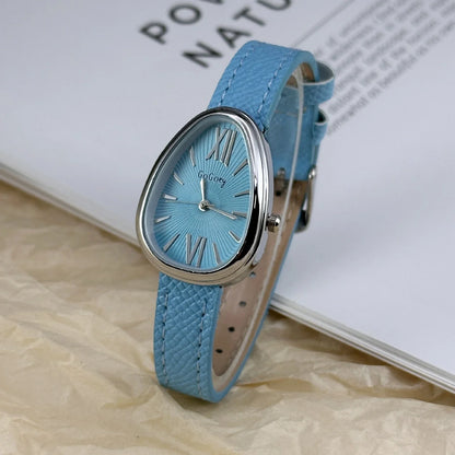 Famous Brand Women Quartz Watch Luxury Gift Ladies Snake Head Female Watch Fashion Red Leather Strap Wristwatch Dropshipping