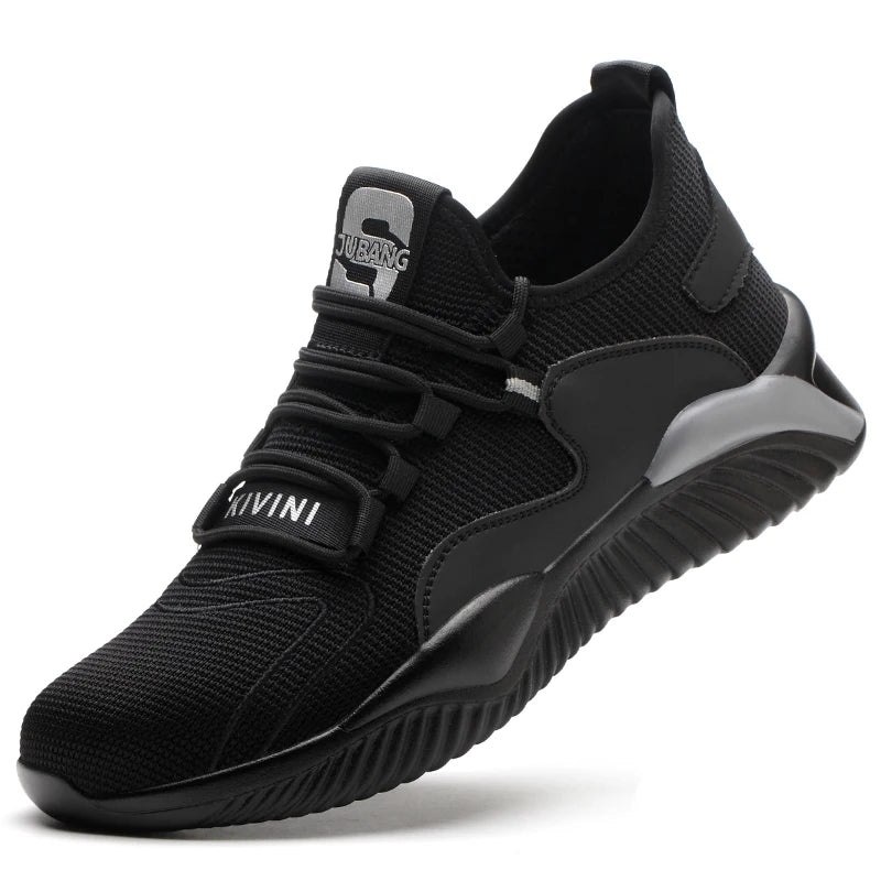 Work Safety Shoes Men Steel Toe Work Boots Puncture-Proof Working Shoes Lightweight Sneakers Construction Work Safety Boots