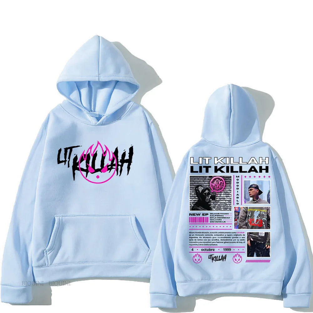 Hooded LIT Killah Funko Pop Hip Hop Casual Retro Sweatshirt With Hooded