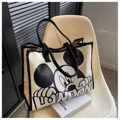 Disney Mickey Canvas Bag Women's Versatile Casual Shoulder Bag