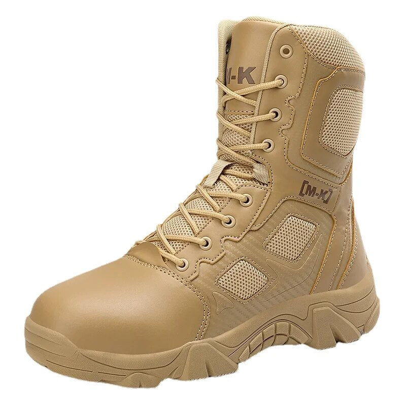 Work Security Steel Toe Men's Boots Anti-smashing Combat Ankle Boot Military Tactical Desert Boot