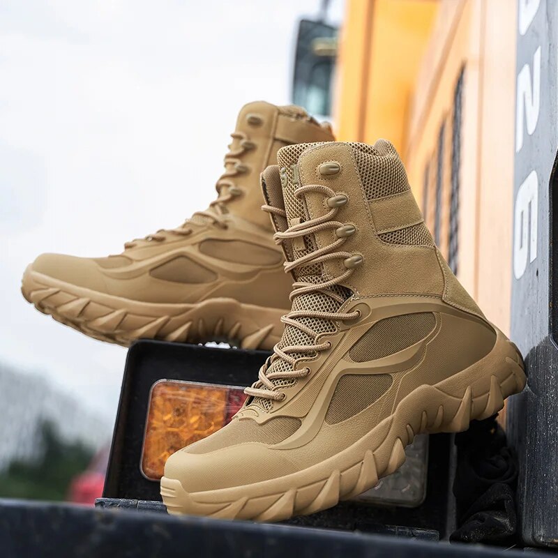 Men Military Tactical Boots Work Safety Shoes Lightweight