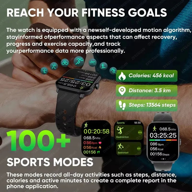 New BOXUXING Watch 5 Global Version Men Women HD AMOLED Screen Heart Rate Bluetooth Call GPS Track Waterproof Sports Smart Watch