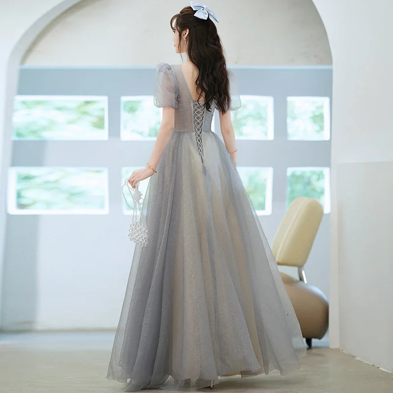 Homecoming Dresses: Evening Prom Dresses for Women Sparkling Puff Sleeve