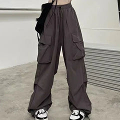 Harajuku Oversized Cargo Parachute Pants Women Streetwear Vintage Y2k Hip Hop