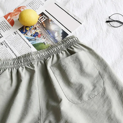 Running Shorts Drawstring Elastic Waist Shorts Loose Gym Sports Men Casual Jogging