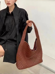 Designer Hand knitting bag PU Large women's Woven tote bag Mistress gift luxury bag