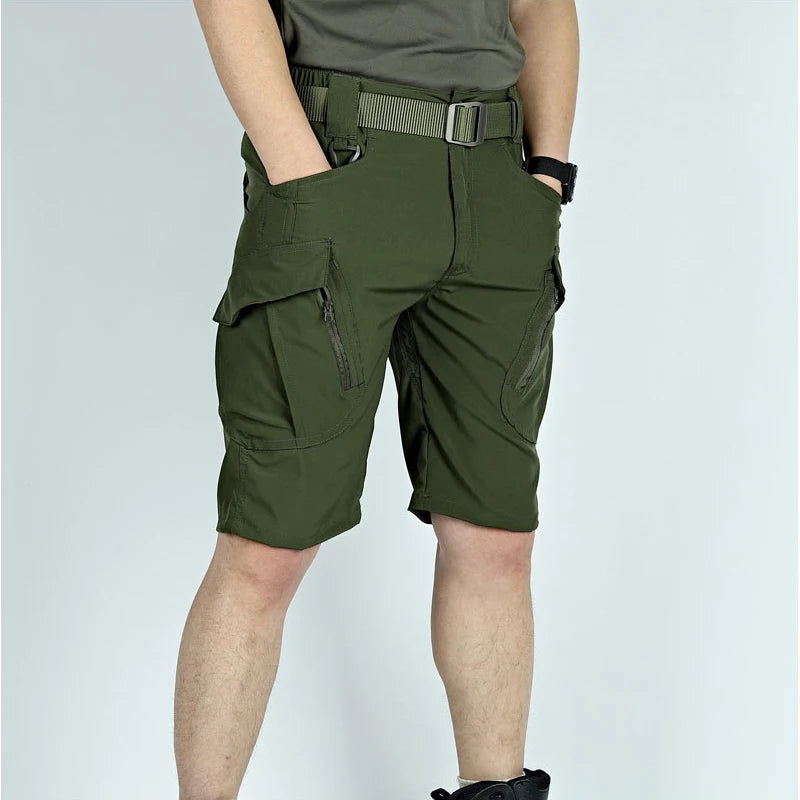 Men Cargo Shorts Quick Dry Tactical Short Pants Multi-Pocket Shorts Men's