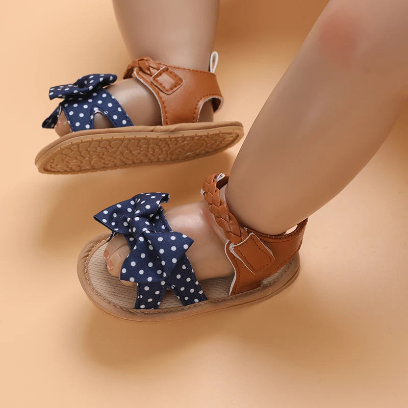 Baby Girl Sandals Canvas Bow Toddler Baby Toddler Sandals