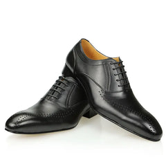 Luxury Men Leather Shoes Top Layer Cowhide Pointed Toe