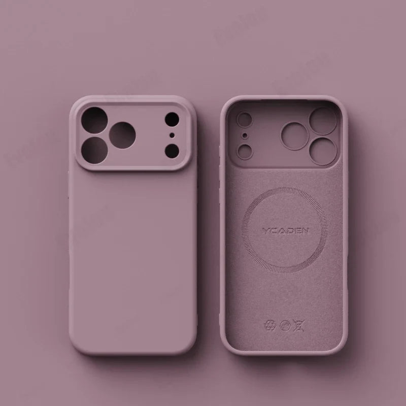 Matte Skin Liquid Silicone Case for Iphone 17 Pro Max Magnetic Magsafe Wireless Charging Candy Bumper for Iphone 17 Air 17pro