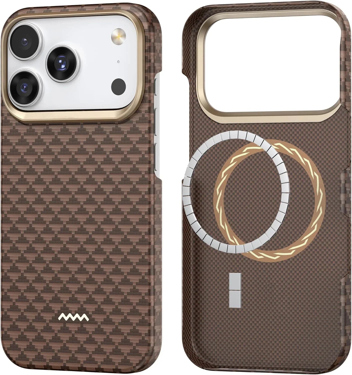 iPhone 17 Pro Max Case Gilded Tactile Woven Aramid Fiber Magnetic Case for iPhone 17 Pro Case