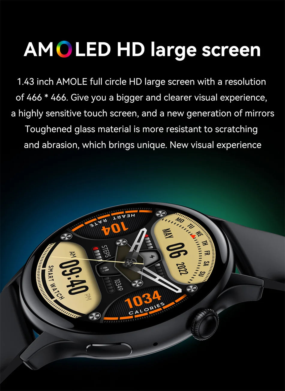 2025 New Real AMOLED HD Smartwatch Ladies Health Monitoring AI Voice Bluetooth Call Smart Watch Women Android IOS