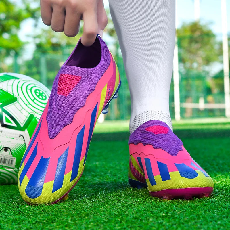 Outdoor Sport Men Soccer Shoes Training Ultralight Non-Slip Boy Football Boots