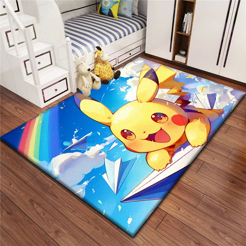 Pokemon Carpet for Children,Living Room Bedroom Floor Mat Kitchen Mat Children