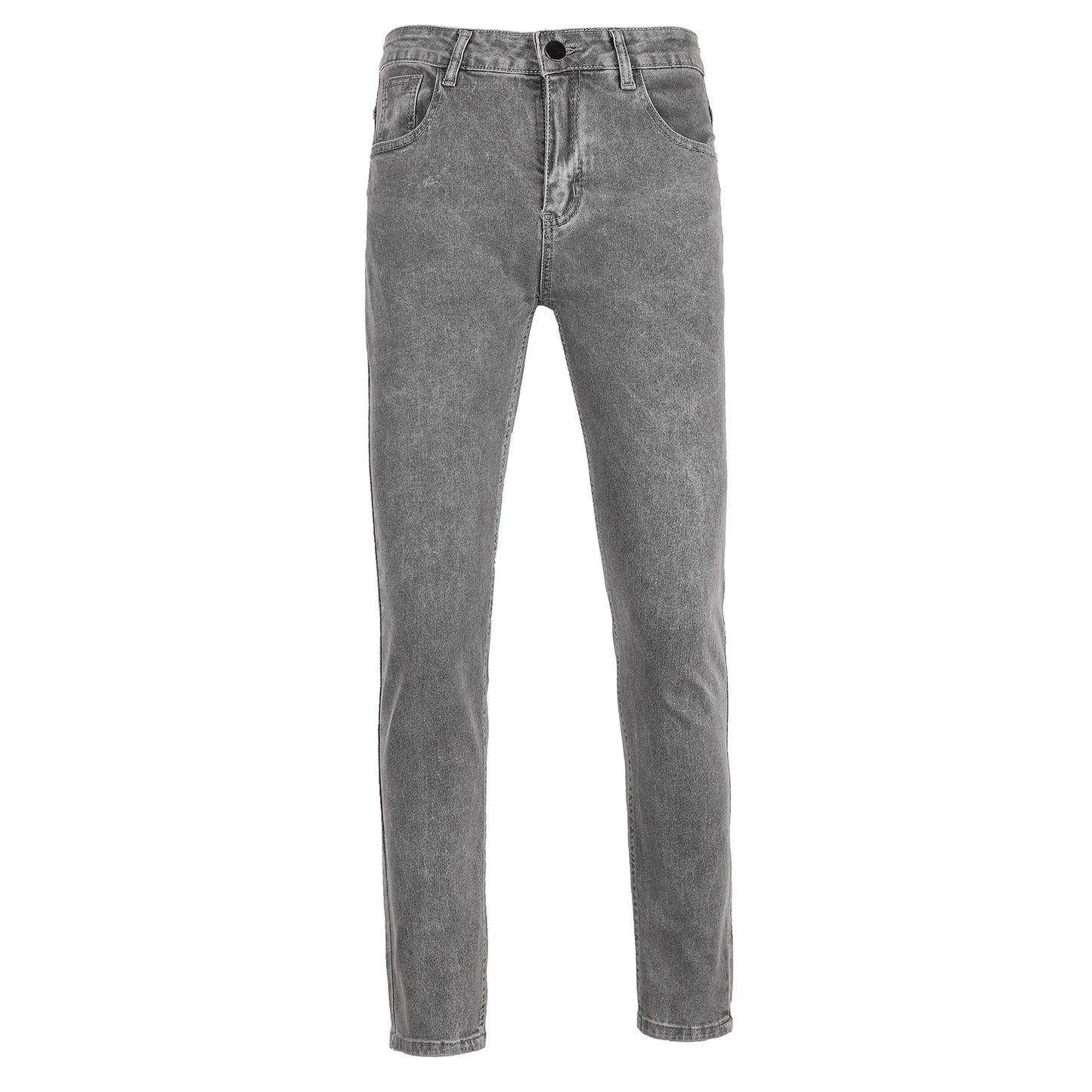 Men's Stretchy SKinny Jeans Solid Color Slim Fit Casual Pants Fashion Mens