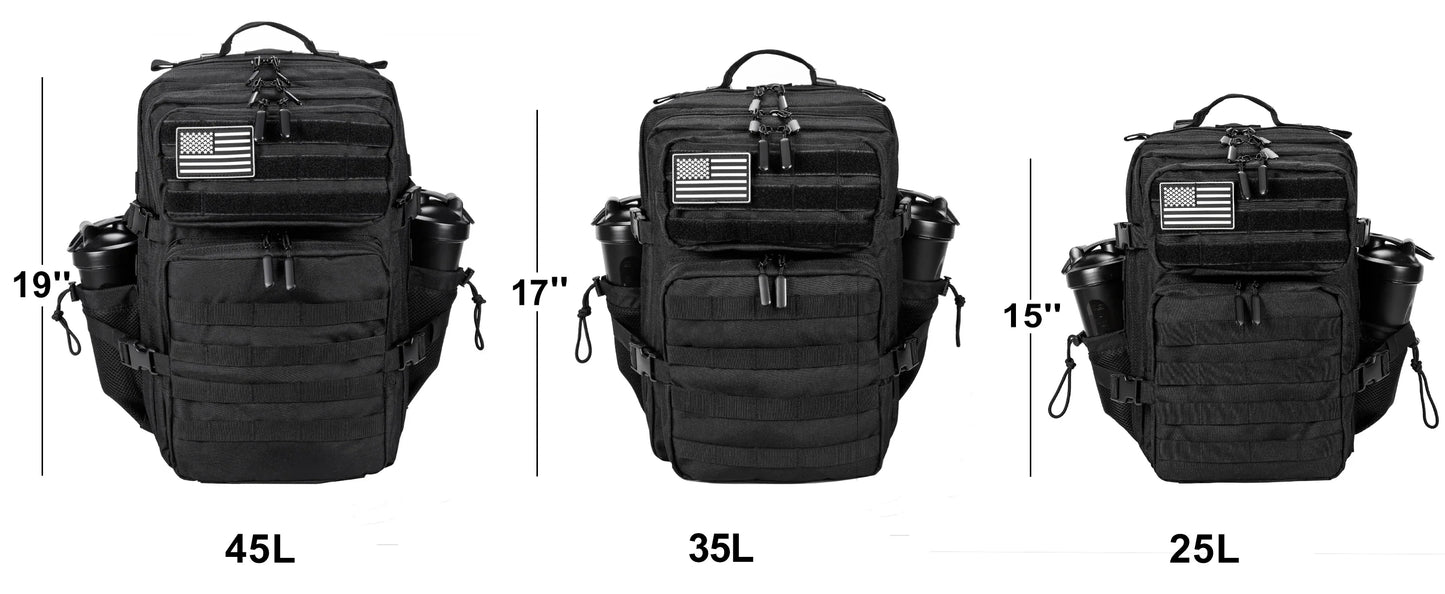 LHl 35L Tactical Backpack Small Athlete Gym Bag for Men/Women Qutdoor Travel Hiking Molle Rucksack with Bottle Holder