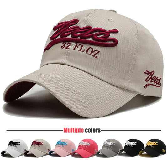 Letters 3D Embroidery Cotton Adjustable Baseball Cap Sun Hat Trucker Caps Dad Hats
