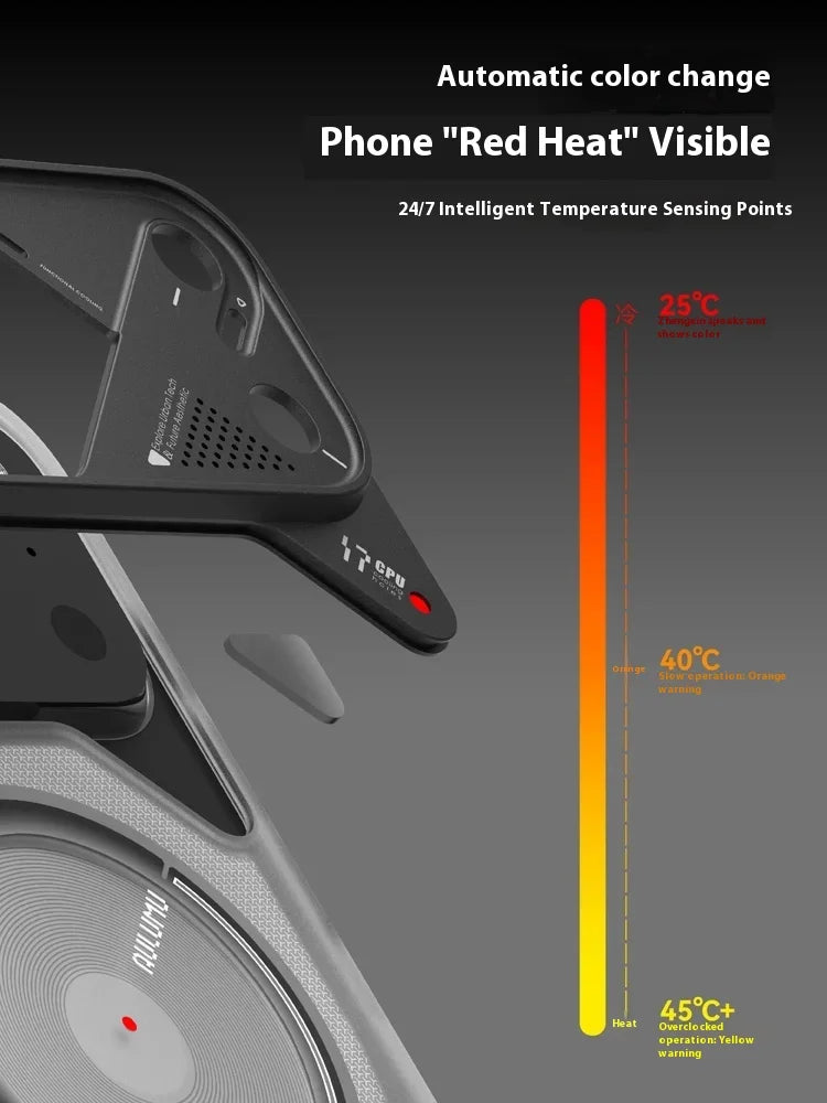 Magnetic Phone Case for iPhone 17 Pro/Pro Max Heat Dissipation Aluminum Alloy Thermal Case with Lens Protective Frame