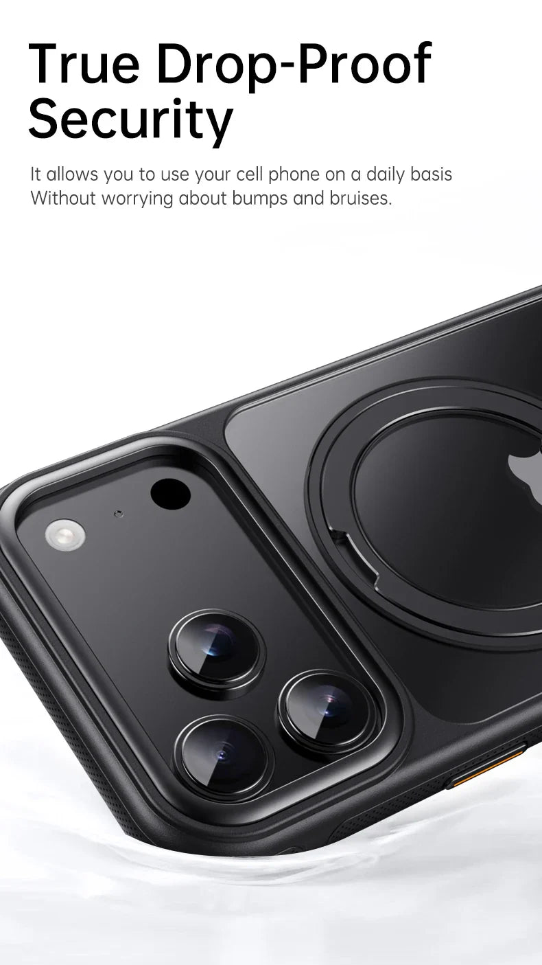 Magnetic 360 Degrees Rotating Ring Holder Case For iPhone 17 Pro Max / 17 Air