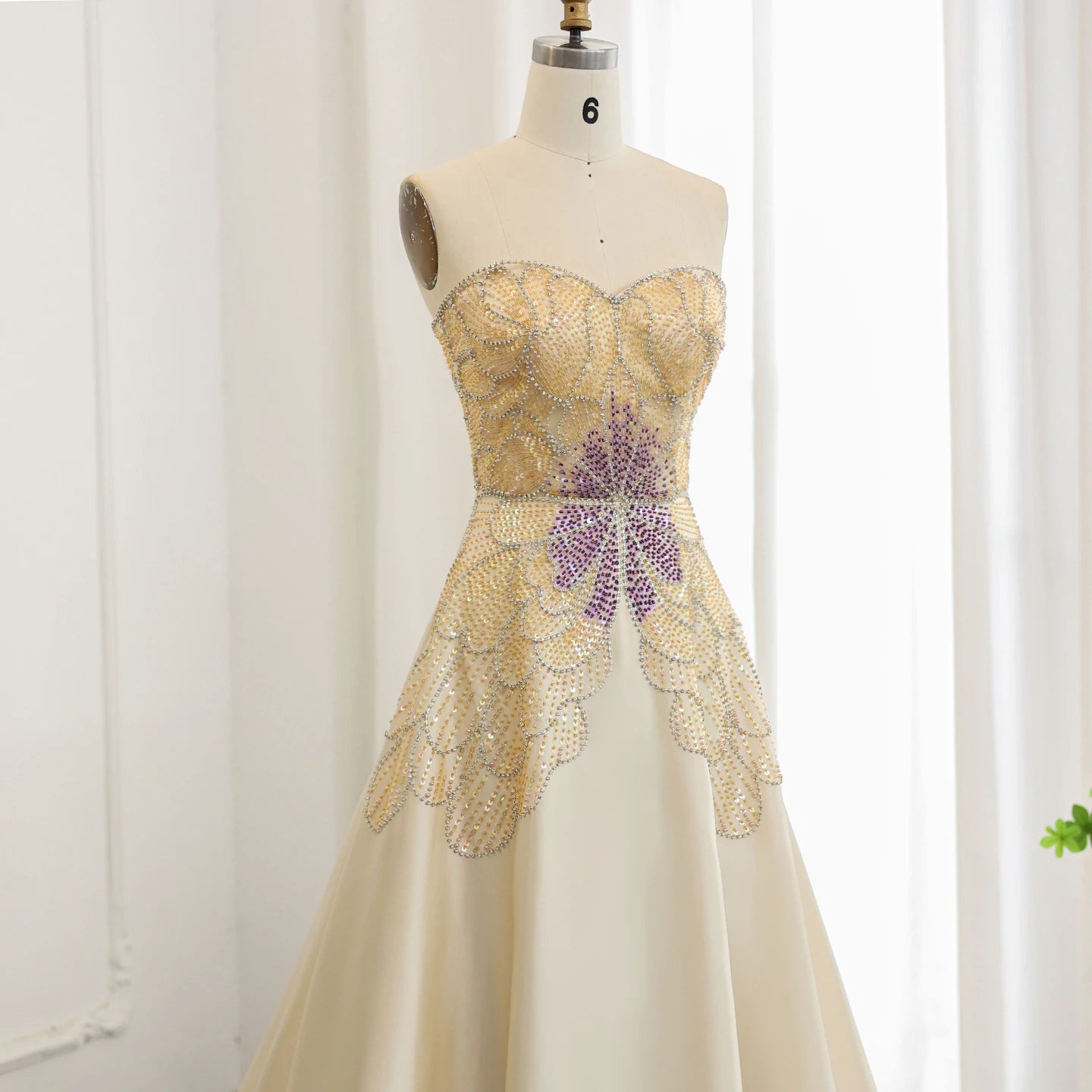 Homecoming Dresses: Butterfly Beige Evening Dresses for Women Wedding Gowns