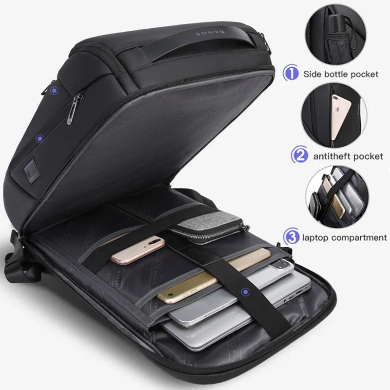 BANGE USB Charging Waterproof Laptop Backpack 17 Computer Bag Travel Business Hiking Backpacks School Back Pack Mochila For Men