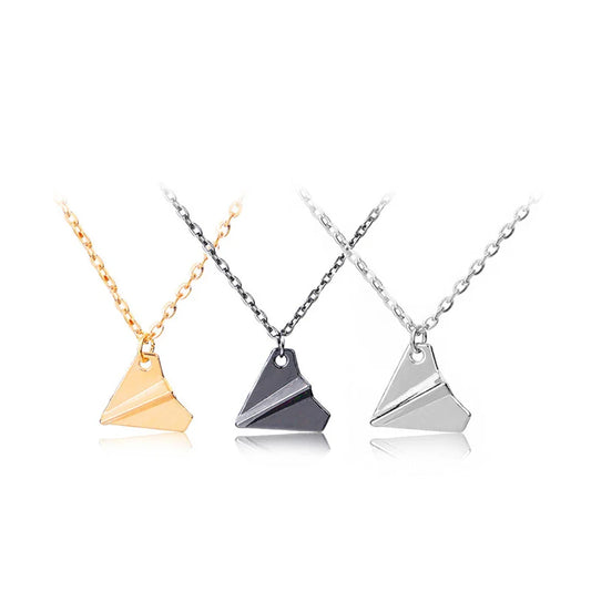 Hot Paper Airplane Pendant Necklace Classic Hot Band One and Direction Periphery Necklace Souvenir Jewelry for Fans Supporters