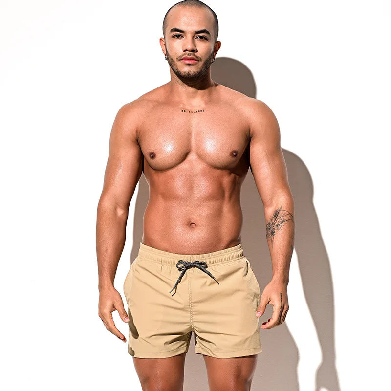 Desmiit Mens Swimming Shorts Swimwear Swim Trunks Box Quick Dry Surf Boardshort Beach Board Short Shorts Men's Bathing Suit