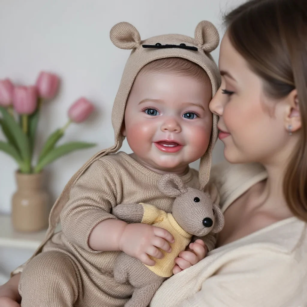 18-Inch Kodi Boy Handmade Bebe Reborn Doll With Painted Hair 3D Painted Skin Baby Newborn Baby Doll